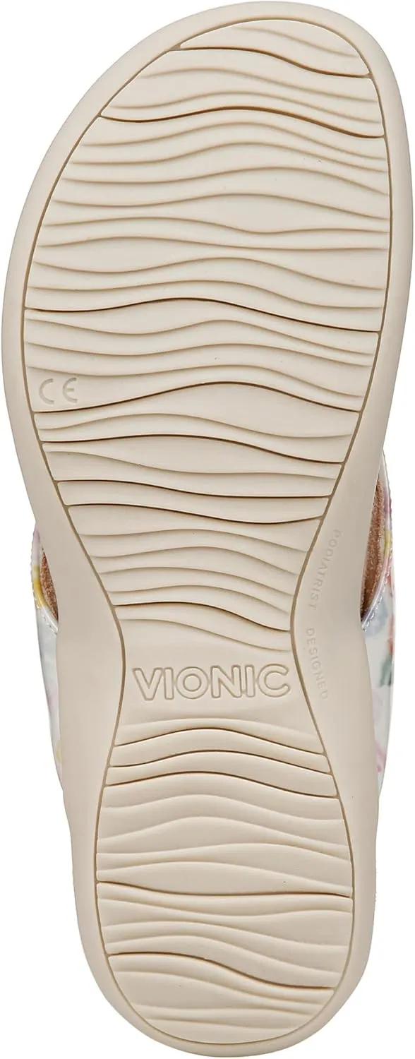 Vionic Women's Rest Bella Toe Post Sandal- Supportive Ladies Orthotic Sandals that include Three Zone Comfort with Arch Support- Flip Flop for Ladies, Medium and Wide Width Size 5-12