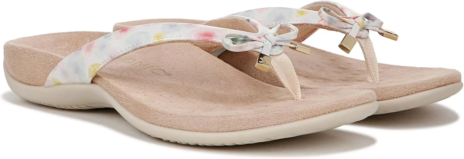 Vionic Women's Rest Bella Toe Post Sandal- Supportive Ladies Orthotic Sandals that include Three Zone Comfort with Arch Support- Flip Flop for Ladies, Medium and Wide Width Size 5-12