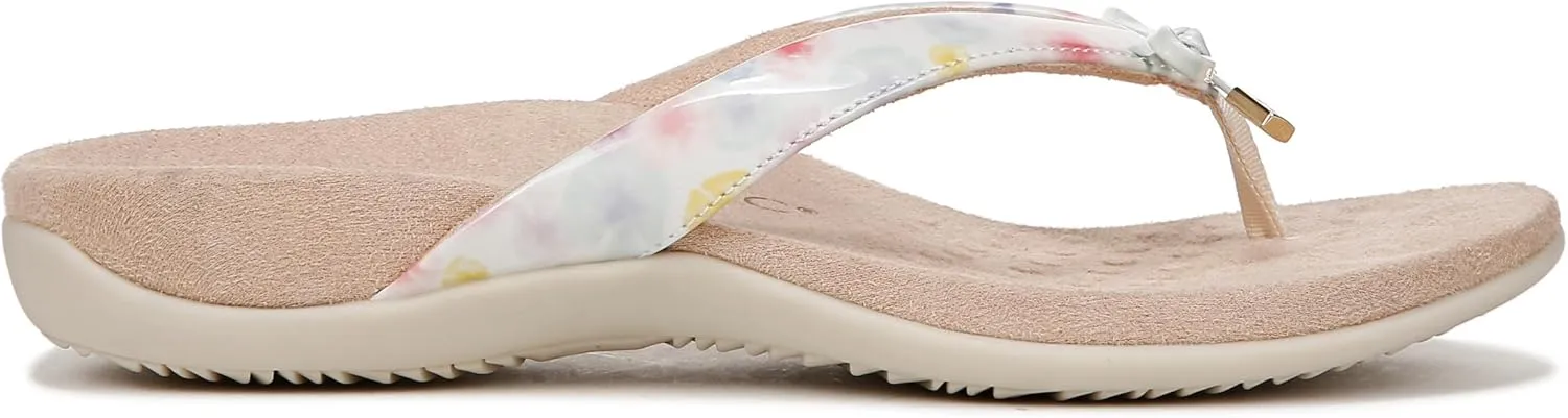 Vionic Women's Rest Bella Toe Post Sandal- Supportive Ladies Orthotic Sandals that include Three Zone Comfort with Arch Support- Flip Flop for Ladies, Medium and Wide Width Size 5-12