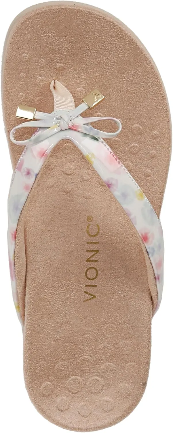 Vionic Women's Rest Bella Toe Post Sandal- Supportive Ladies Orthotic Sandals that include Three Zone Comfort with Arch Support- Flip Flop for Ladies, Medium and Wide Width Size 5-12