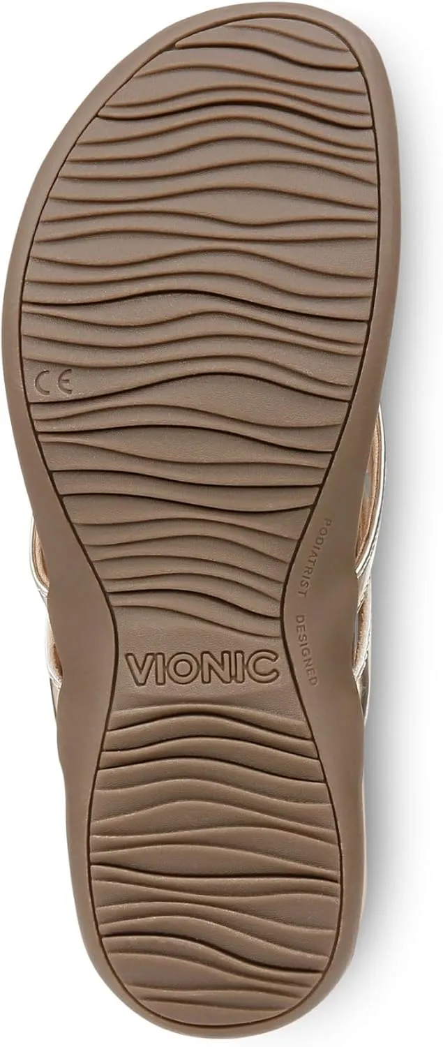 Vionic Women's Rest Bella X Flip Flop-Comfotable Slide On Toe Posts Sandals with Orthotic Insole Arch Support, Medium and Wide Widths, Sizes 5-11, Women's Sandals