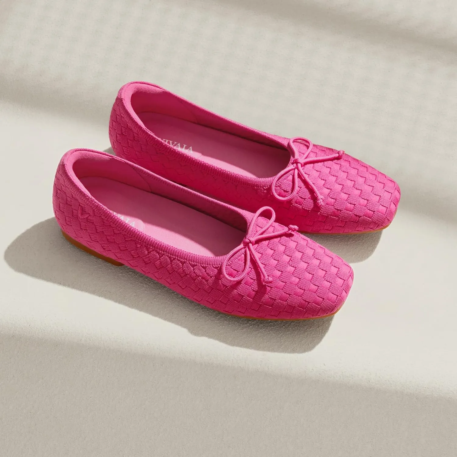 VIVAIA Margaret Women Ballerina Flat Shoes Slip on Square-Toe Washable Shoes Comfortable for Daily with Arch Support
