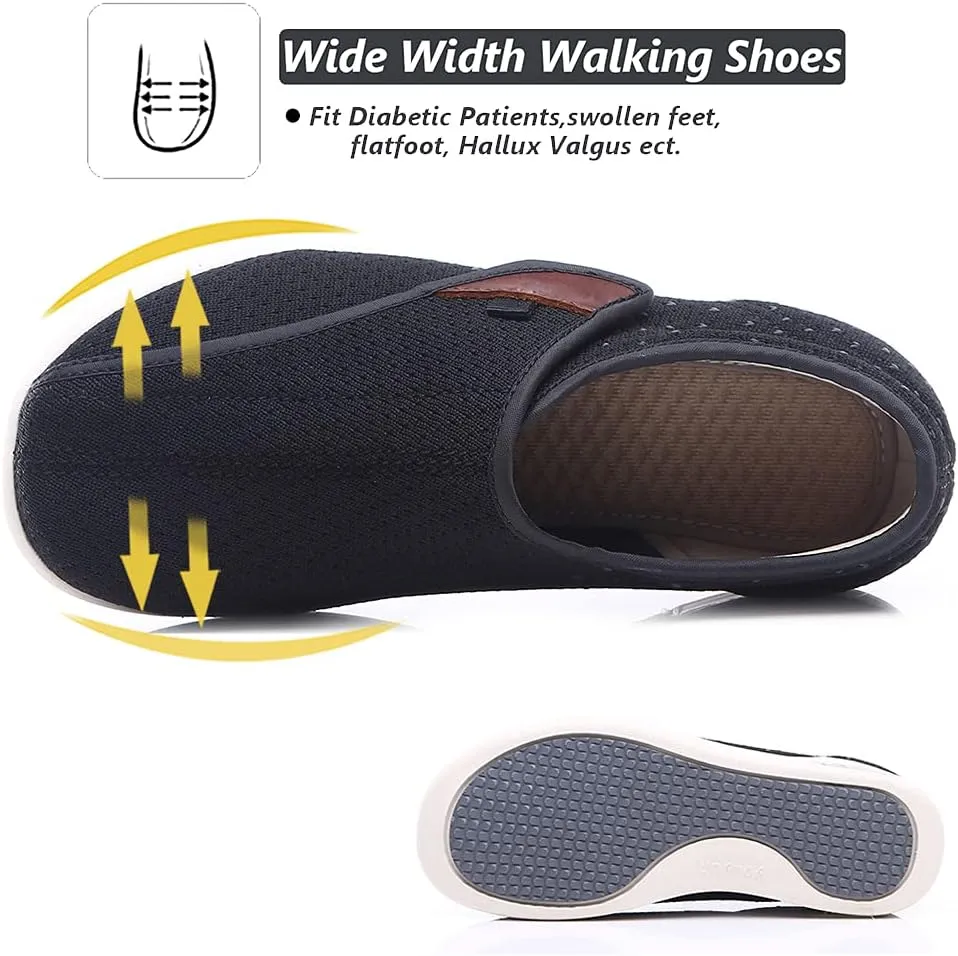 W&LESVAGO Diabetic Shoes for Women Easy On/Off, Lightweight Breathable Adjustable Closure Walking Sneakers