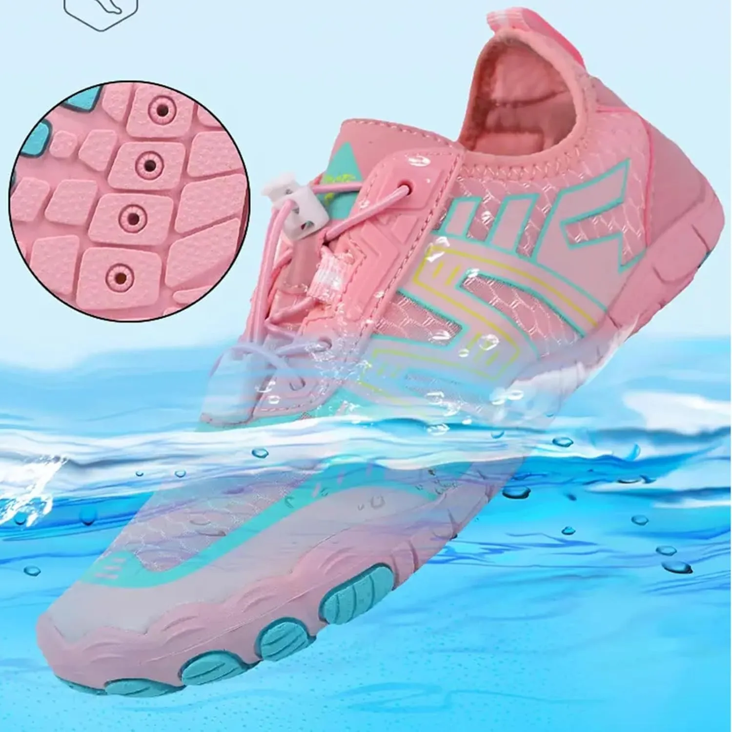 Water Hiking Shoes for Women Men's Hike Barefoot Grounded Footwear, Women's Quick Dry Beach Pool Aqua Swim Shoes, Unisex Wide Toe Box Sneakers for Walking Trekking Swimming Workout Outdoor