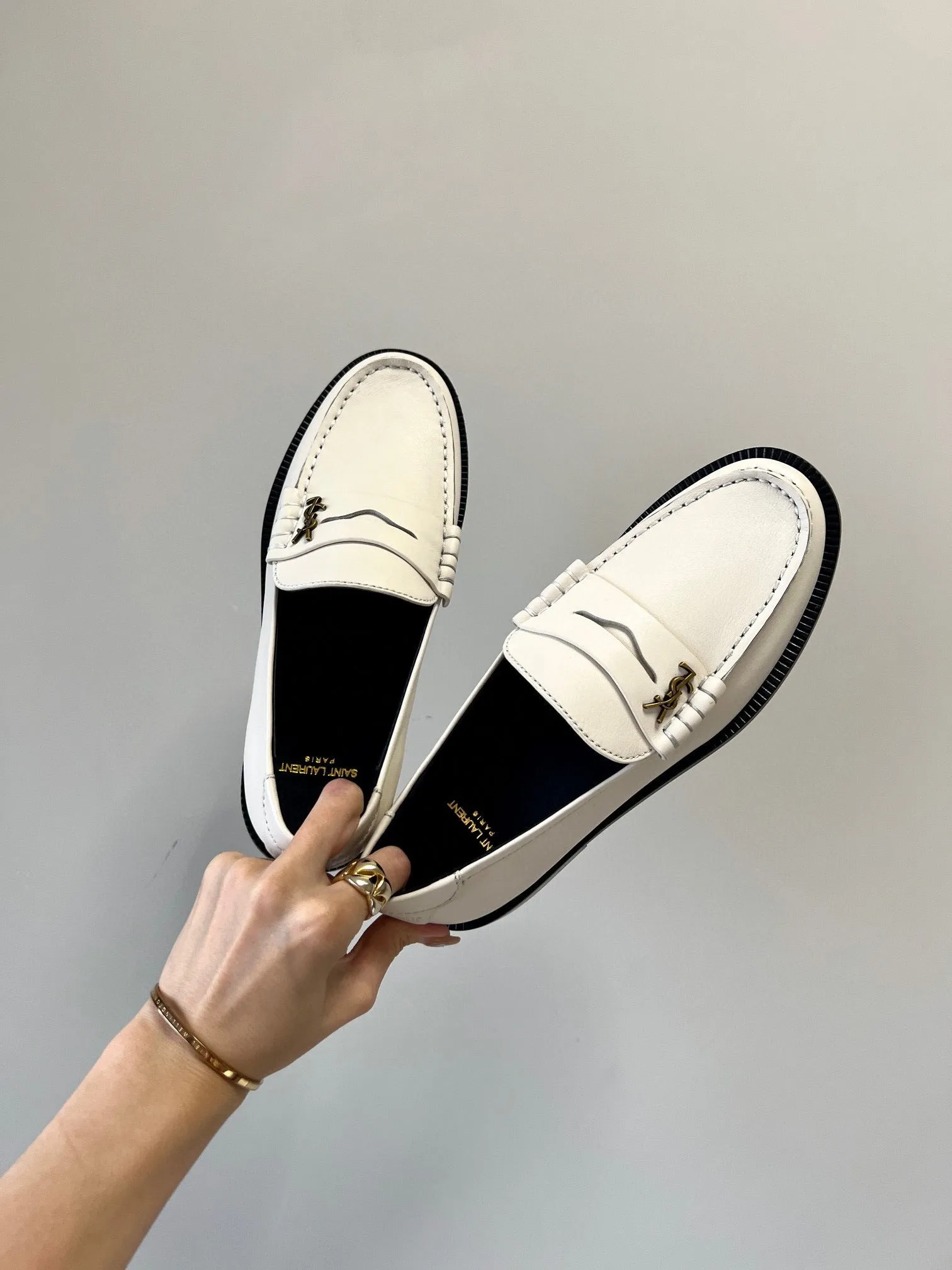 WHITE Effortless SL Cost-effective SUEDE LOAFER Laurent LE Saint
