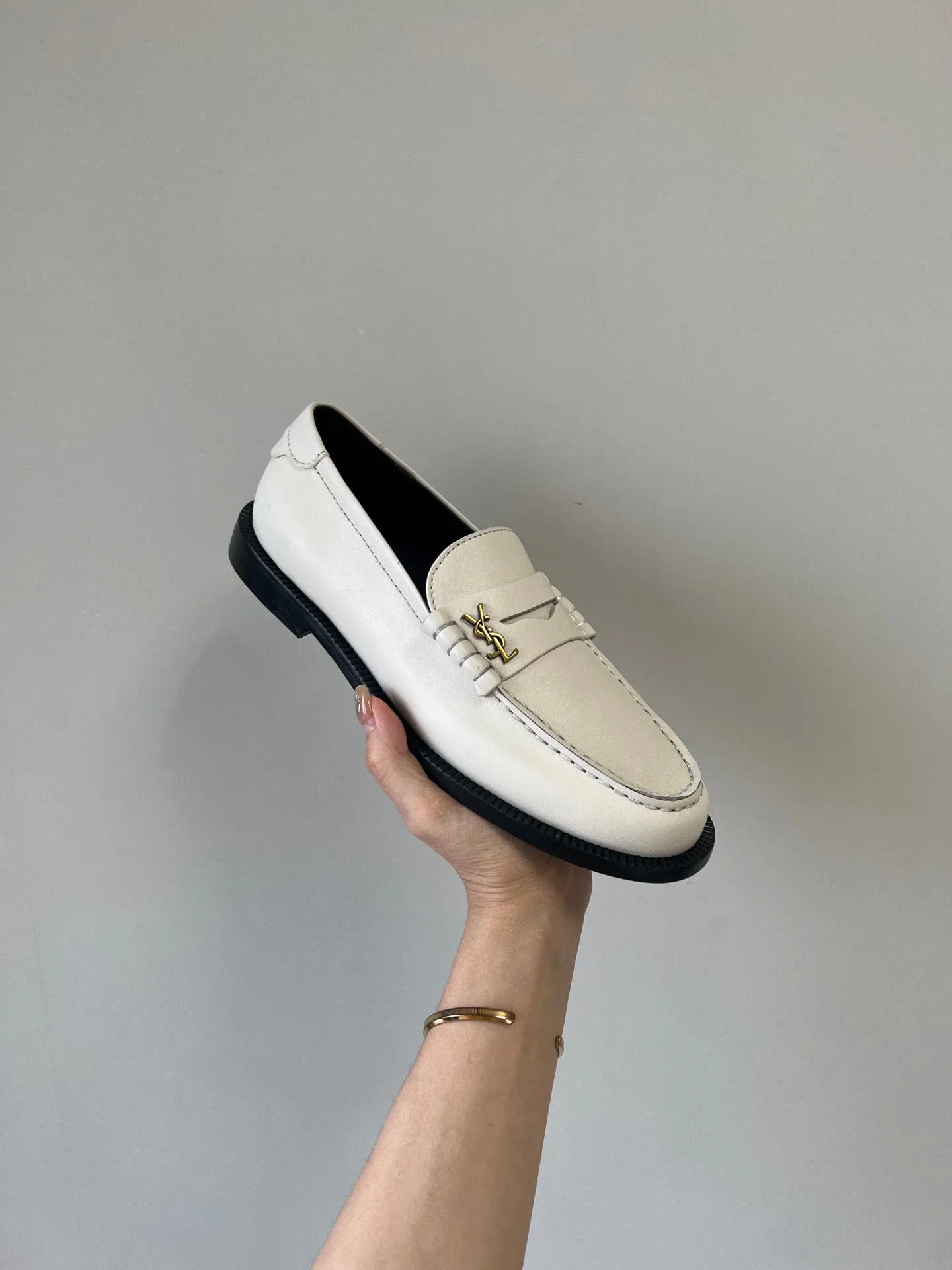 WHITE Effortless SL Cost-effective SUEDE LOAFER Laurent LE Saint