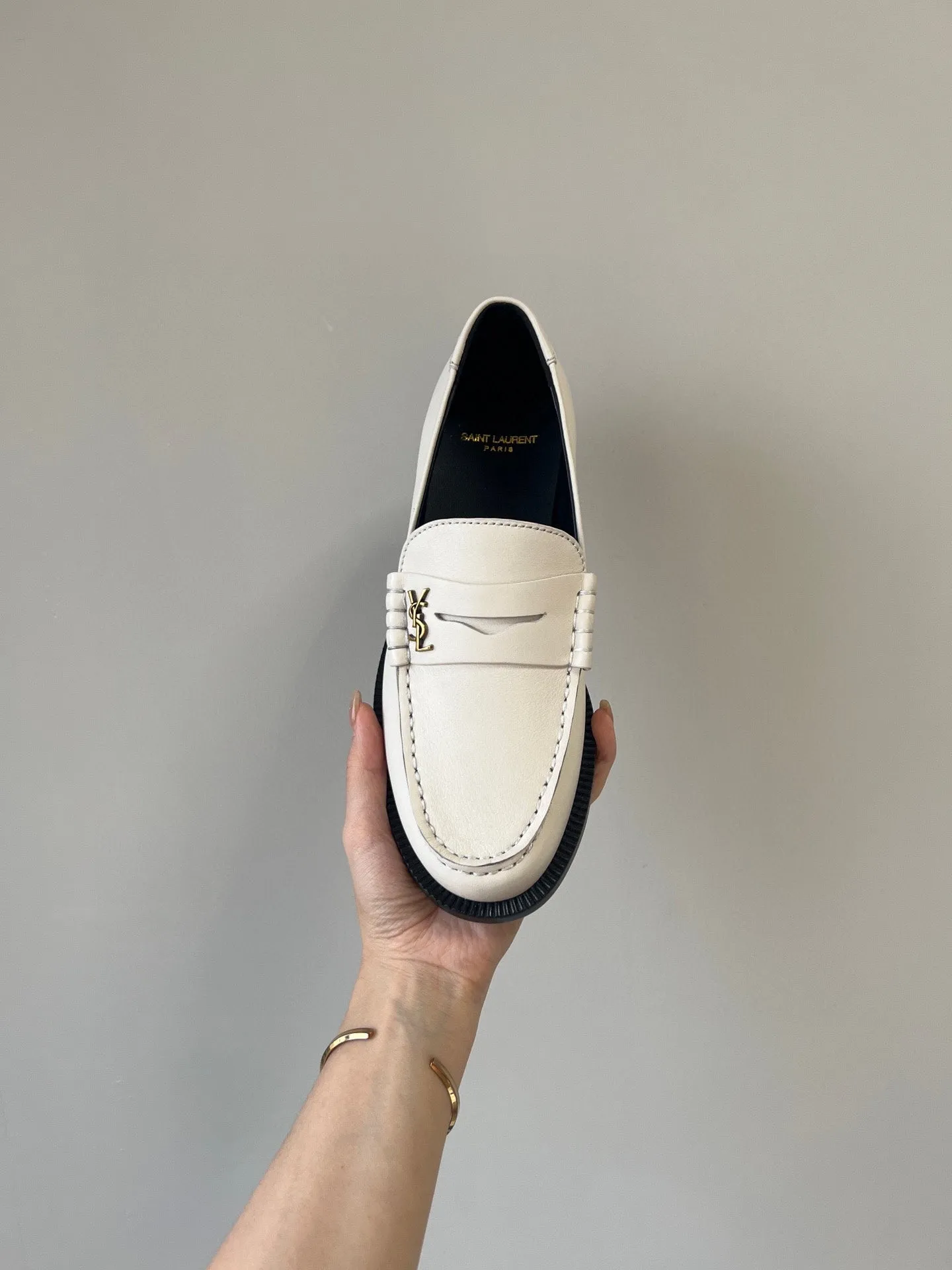 WHITE Effortless SL Cost-effective SUEDE LOAFER Laurent LE Saint