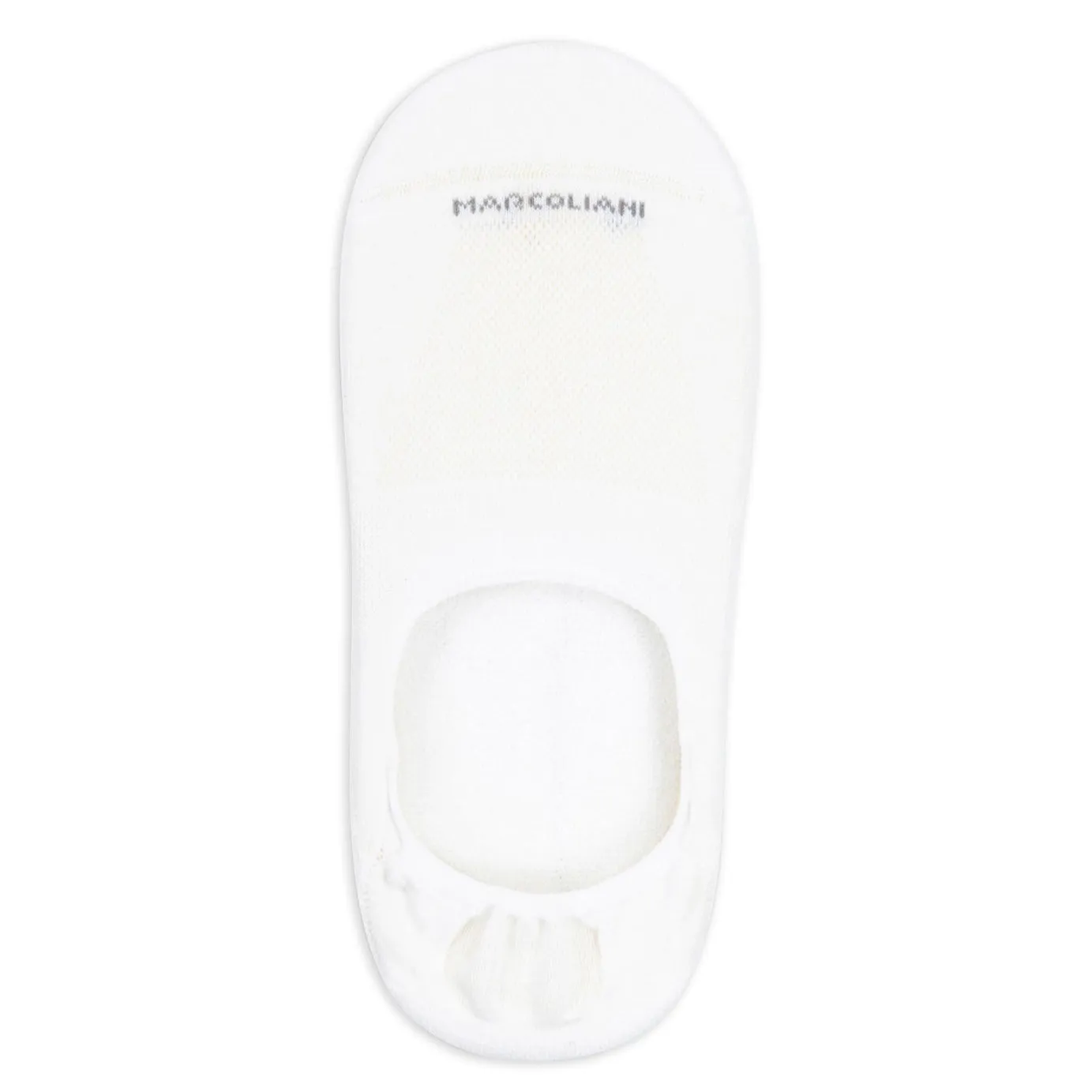 White Invisible Touch Micro-Cushion Pima Cotton No-Show Socks - Marcoliani