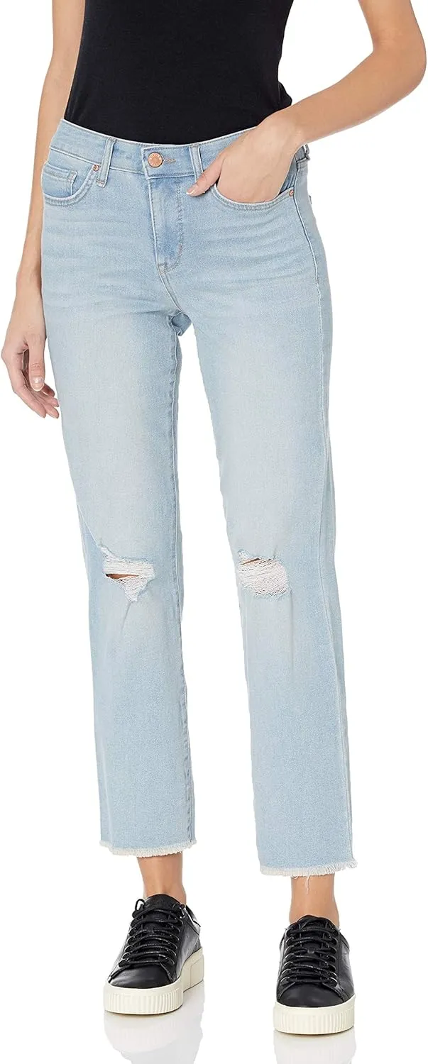William Rast Women's High Rise Slim Straight Jean