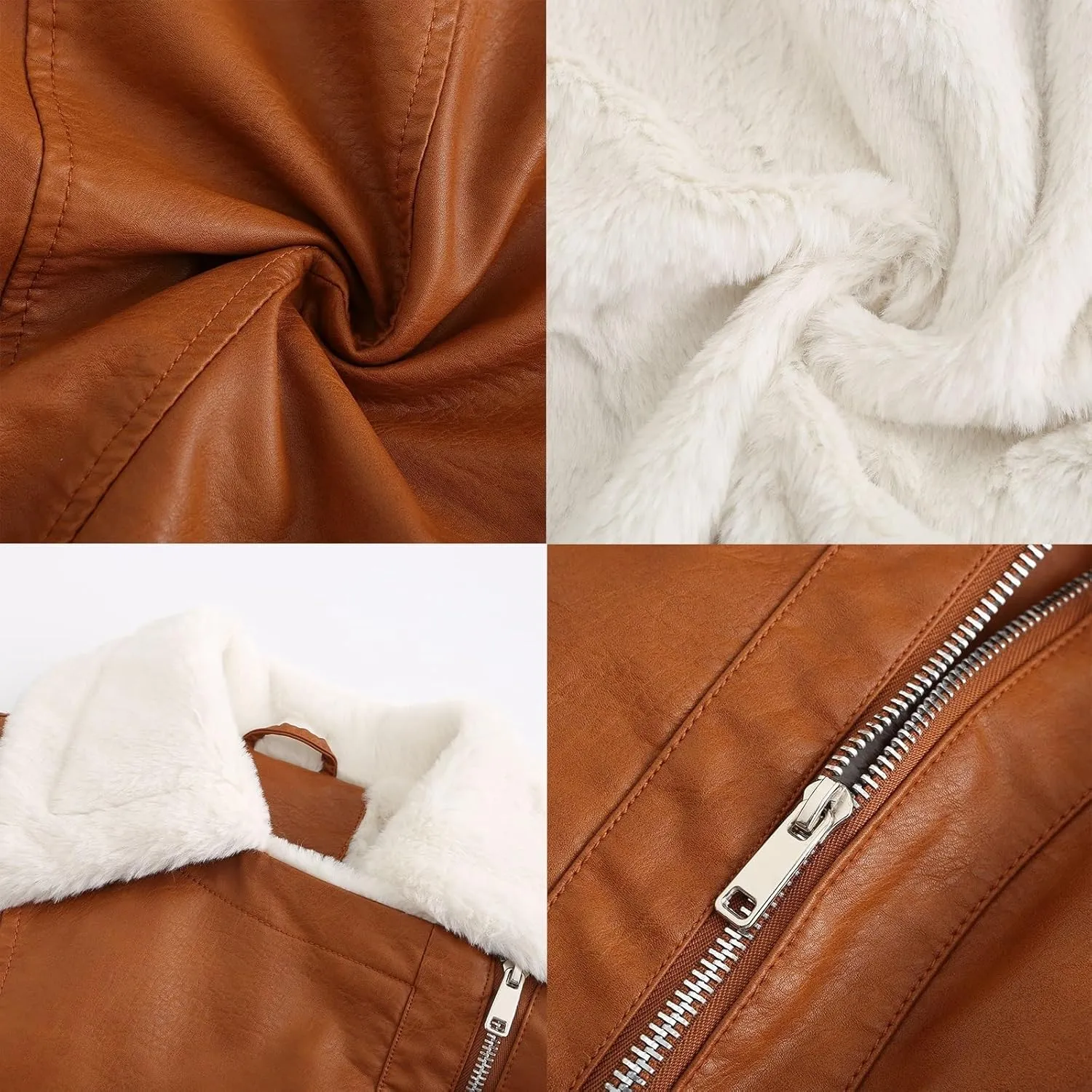 Winter Aviator Faux Leather Coat Outerwear, Warm Winter Trench Coat, Lapel Faux Leather Jacket
