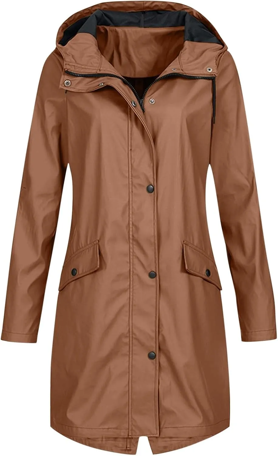 Women Men Hoodie Rain Long Solid Cardigan Coat Jacket Womens Outdoor Color Windproof Women's Trench Coats Anoraks