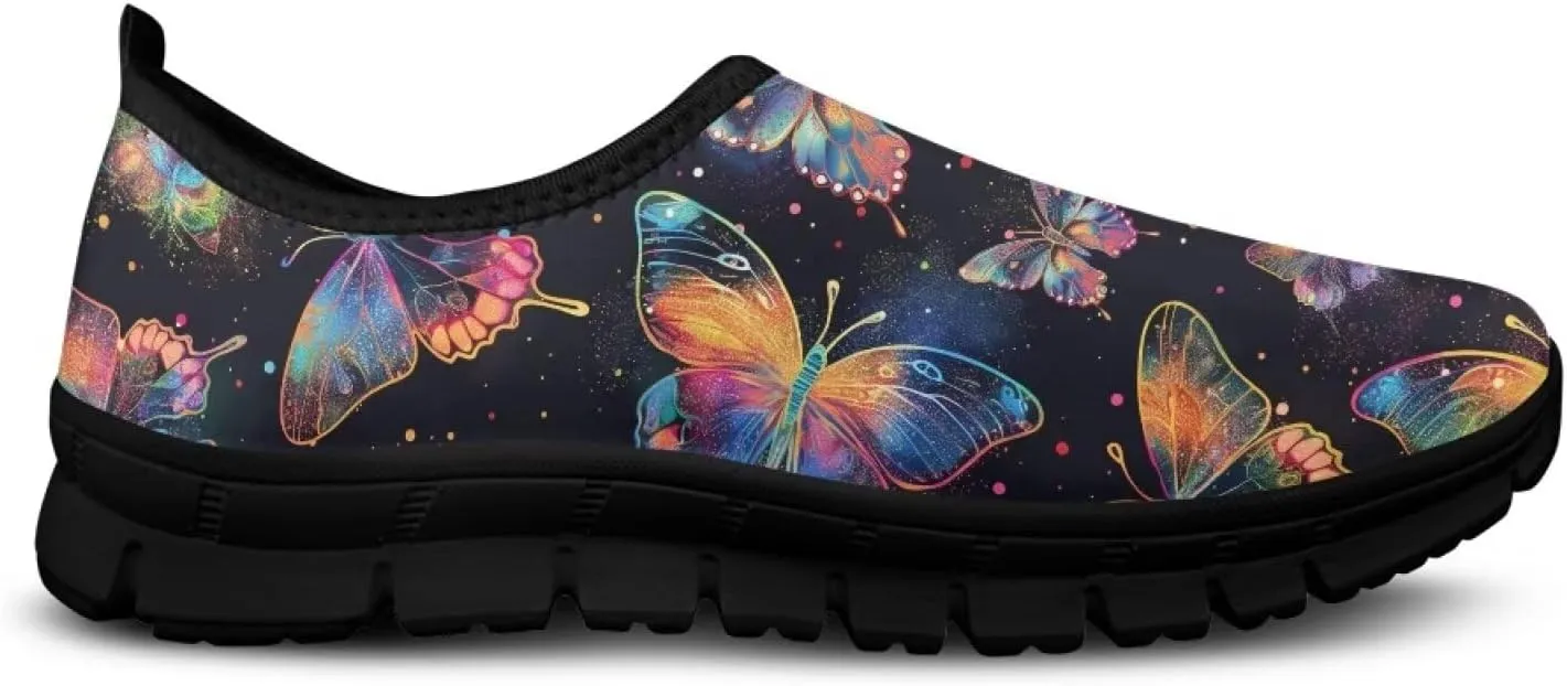 Women Running Shoes Non Slip Workout Shoes Breathable Mesh Walking Sneakers Casual Flat Shoes