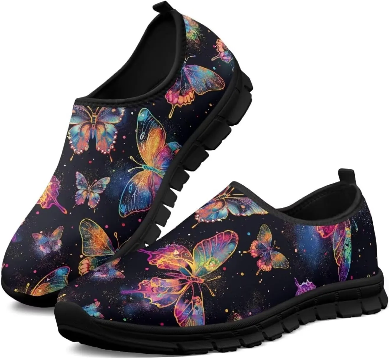 Women Running Shoes Non Slip Workout Shoes Breathable Mesh Walking Sneakers Casual Flat Shoes