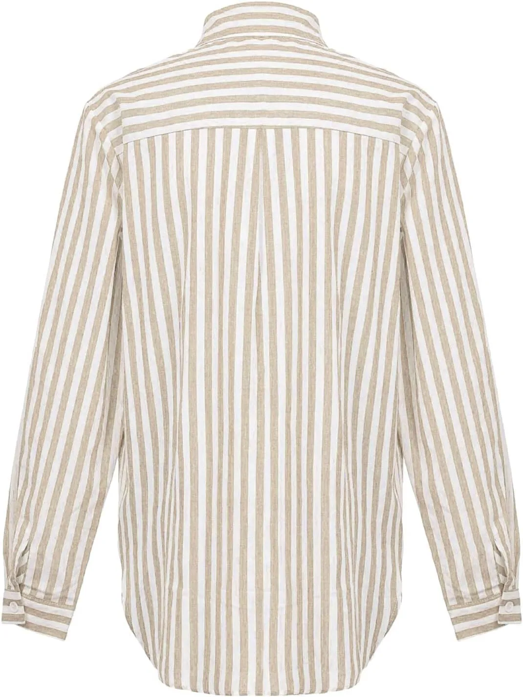Women Striped Button Down Shirts Long Sleeve Dressy Casual Business Casual Work Tops Collared Front Pocket Blouses