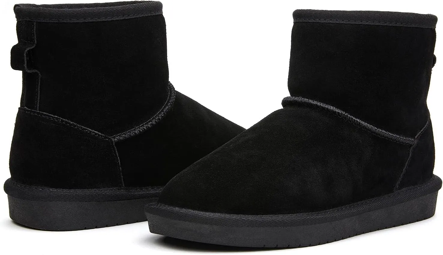 Women Winter Snow Boots Suede Mini Boots with Fur Lined Slip On Anti-Slip Comfort Ankle Boots for Women