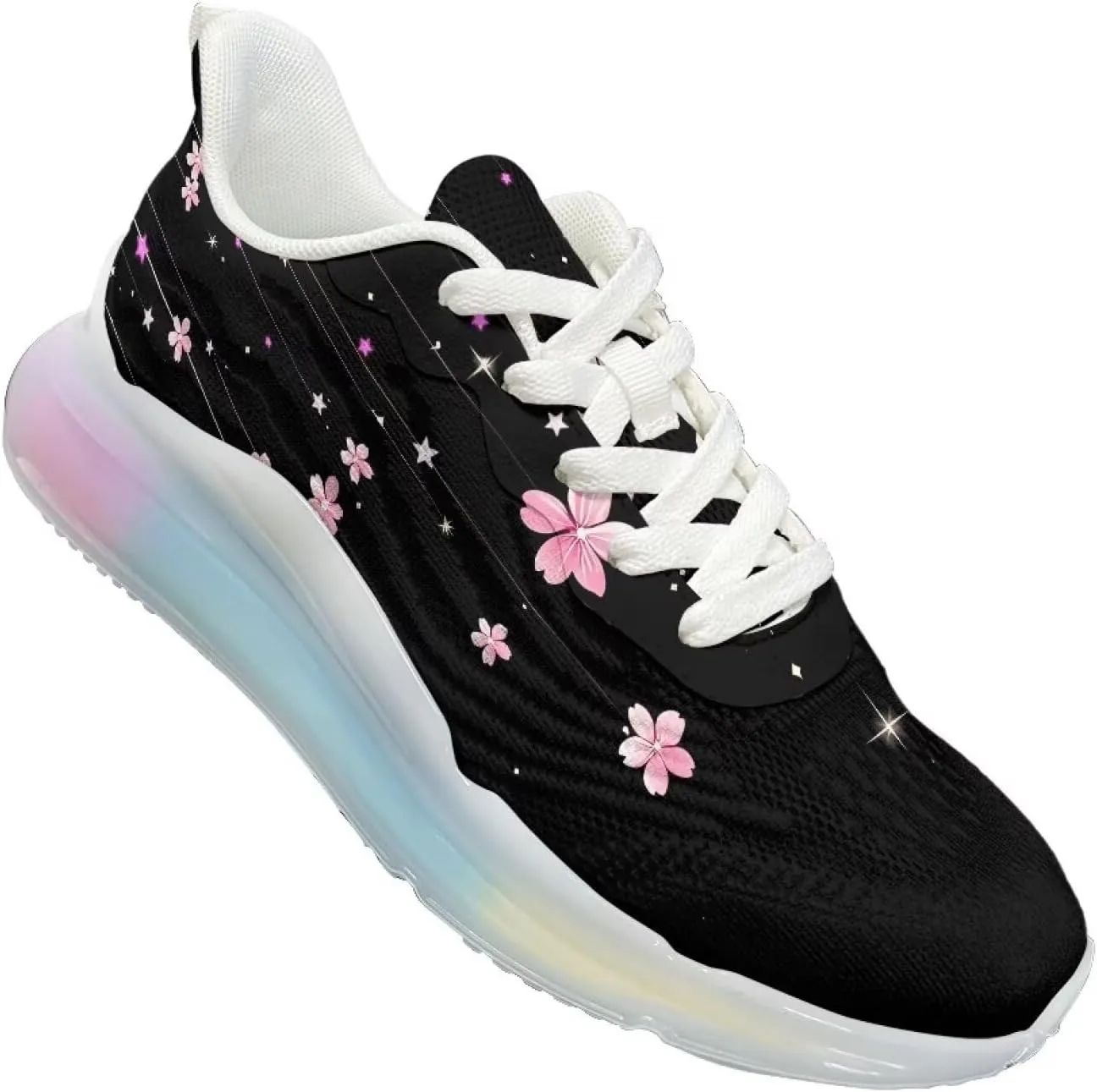 Women's Air Running Shoes Lightweight Air Cushion Sneakers Lace Up Non Slip Walking Shoes for Gym Workout SizeUS 6-11