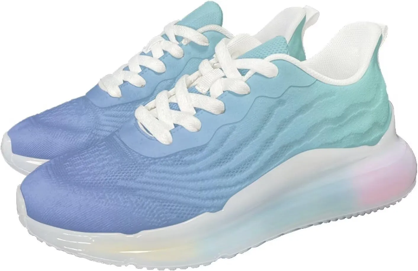 Women's Air Running Shoes Lightweight Air Cushion Sneakers Lace Up Non Slip Walking Shoes for Gym Workout SizeUS 6-11
