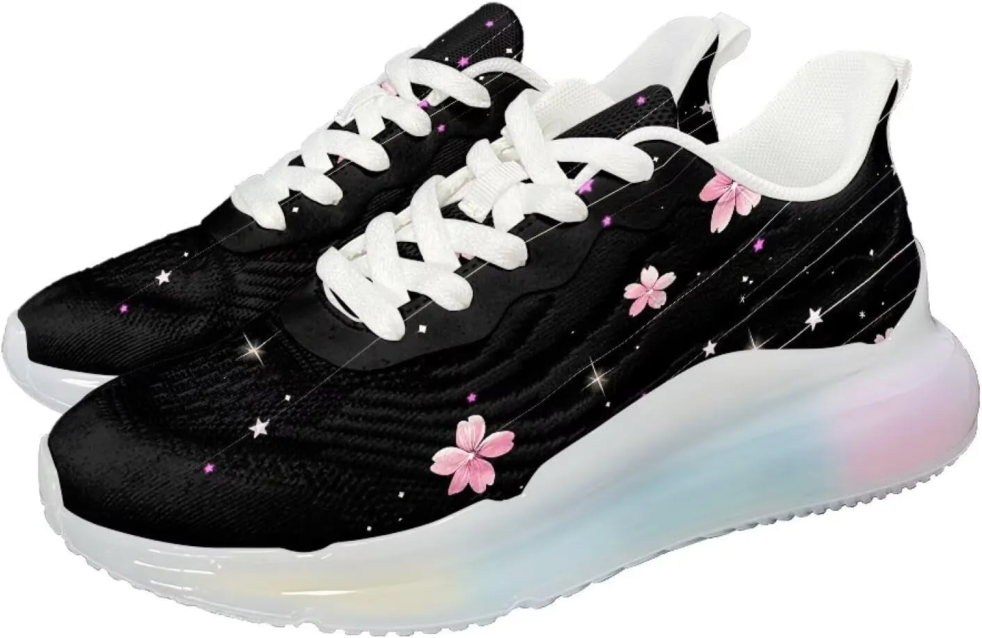 Women's Air Running Shoes Lightweight Air Cushion Sneakers Lace Up Non Slip Walking Shoes for Gym Workout SizeUS 6-11