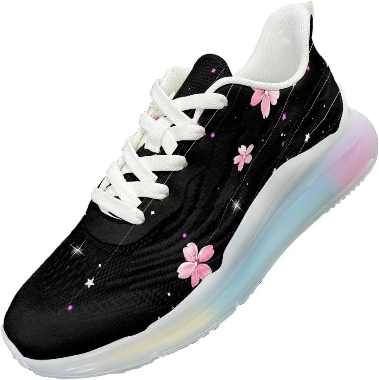 Women's Air Running Shoes Lightweight Air Cushion Sneakers Lace Up Non Slip Walking Shoes for Gym Workout SizeUS 6-11