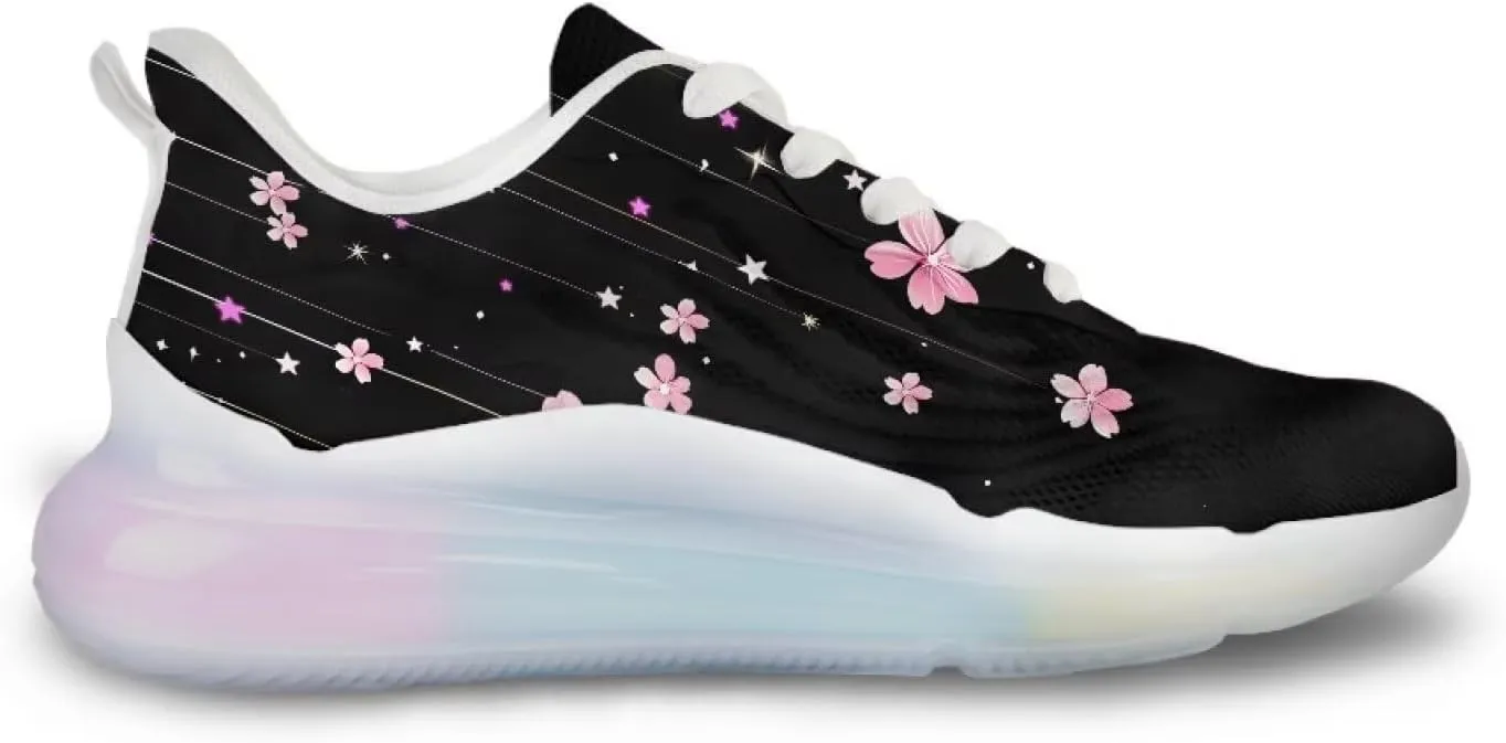 Women's Air Running Shoes Lightweight Air Cushion Sneakers Lace Up Non Slip Walking Shoes for Gym Workout SizeUS 6-11