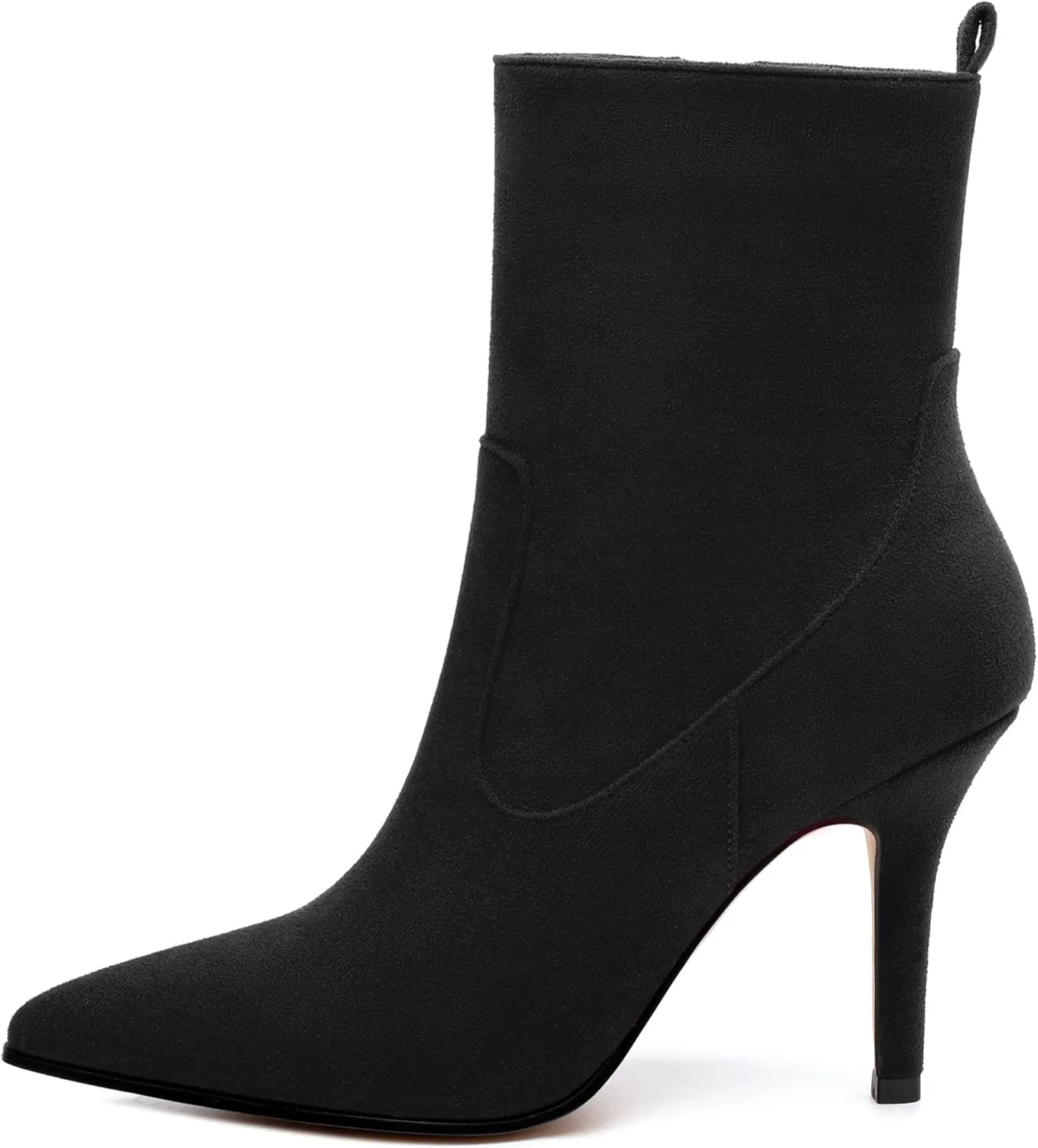 Womens Ankle Boots, Pointed Toe High Heel Ankle Booties for Women, Womens Stilettos Short Boots Zipper 3.6",Women Shoes for Workpalce, Street and Banquet.
