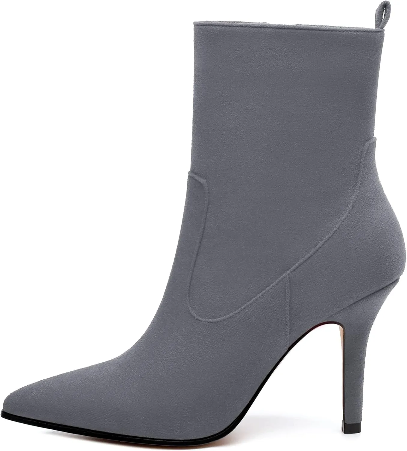 Womens Ankle Boots, Pointed Toe High Heel Ankle Booties for Women, Womens Stilettos Short Boots Zipper 3.6",Women Shoes for Workpalce, Street and Banquet.