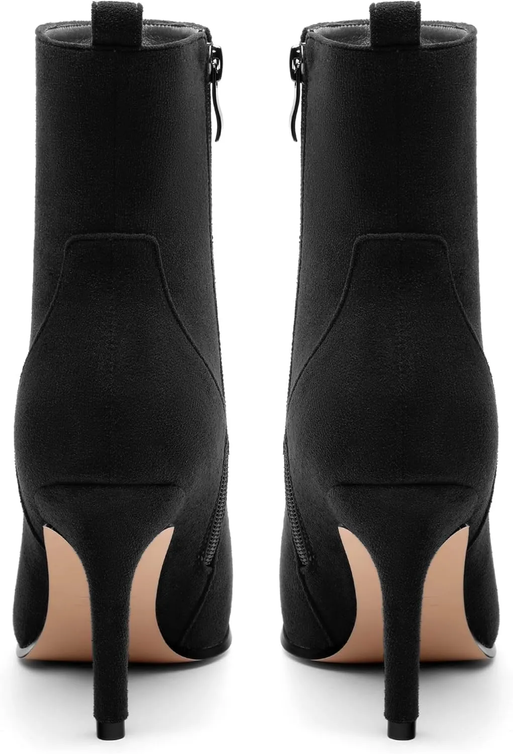 Womens Ankle Boots, Pointed Toe High Heel Ankle Booties for Women, Womens Stilettos Short Boots Zipper 3.6",Women Shoes for Workpalce, Street and Banquet.