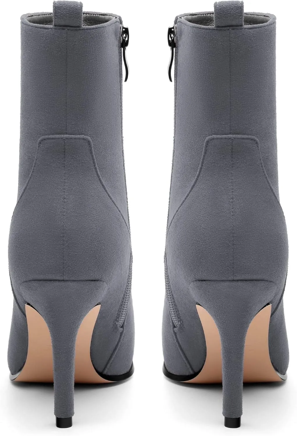 Womens Ankle Boots, Pointed Toe High Heel Ankle Booties for Women, Womens Stilettos Short Boots Zipper 3.6",Women Shoes for Workpalce, Street and Banquet.