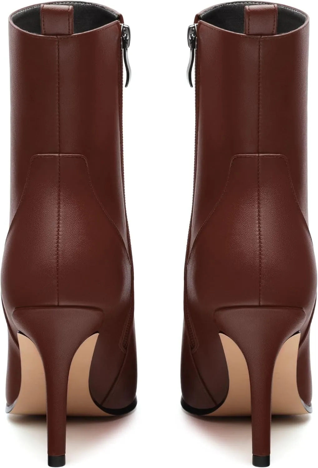 Womens Ankle Boots, Pointed Toe High Heel Ankle Booties for Women, Womens Stilettos Short Boots Zipper 3.6",Women Shoes for Workpalce, Street and Banquet.