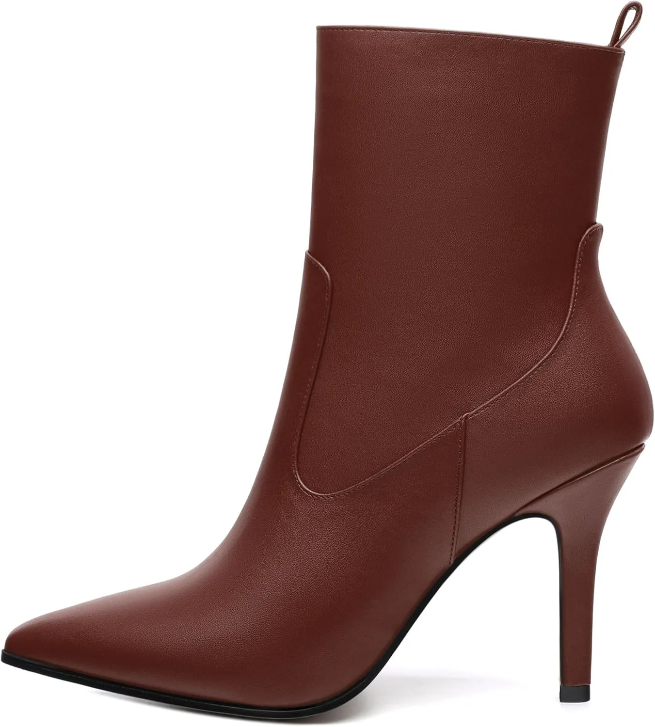 Womens Ankle Boots, Pointed Toe High Heel Ankle Booties for Women, Womens Stilettos Short Boots Zipper 3.6",Women Shoes for Workpalce, Street and Banquet.