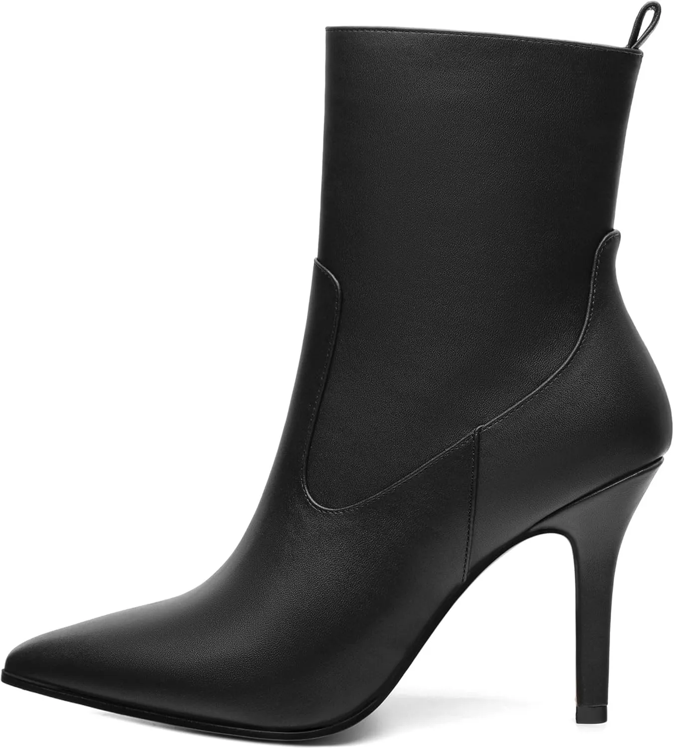 Womens Ankle Boots, Pointed Toe High Heel Ankle Booties for Women, Womens Stilettos Short Boots Zipper 3.6",Women Shoes for Workpalce, Street and Banquet.