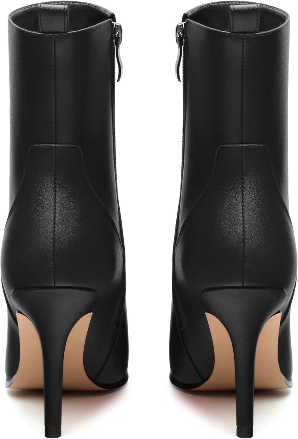 Womens Ankle Boots, Pointed Toe High Heel Ankle Booties for Women, Womens Stilettos Short Boots Zipper 3.6",Women Shoes for Workpalce, Street and Banquet.
