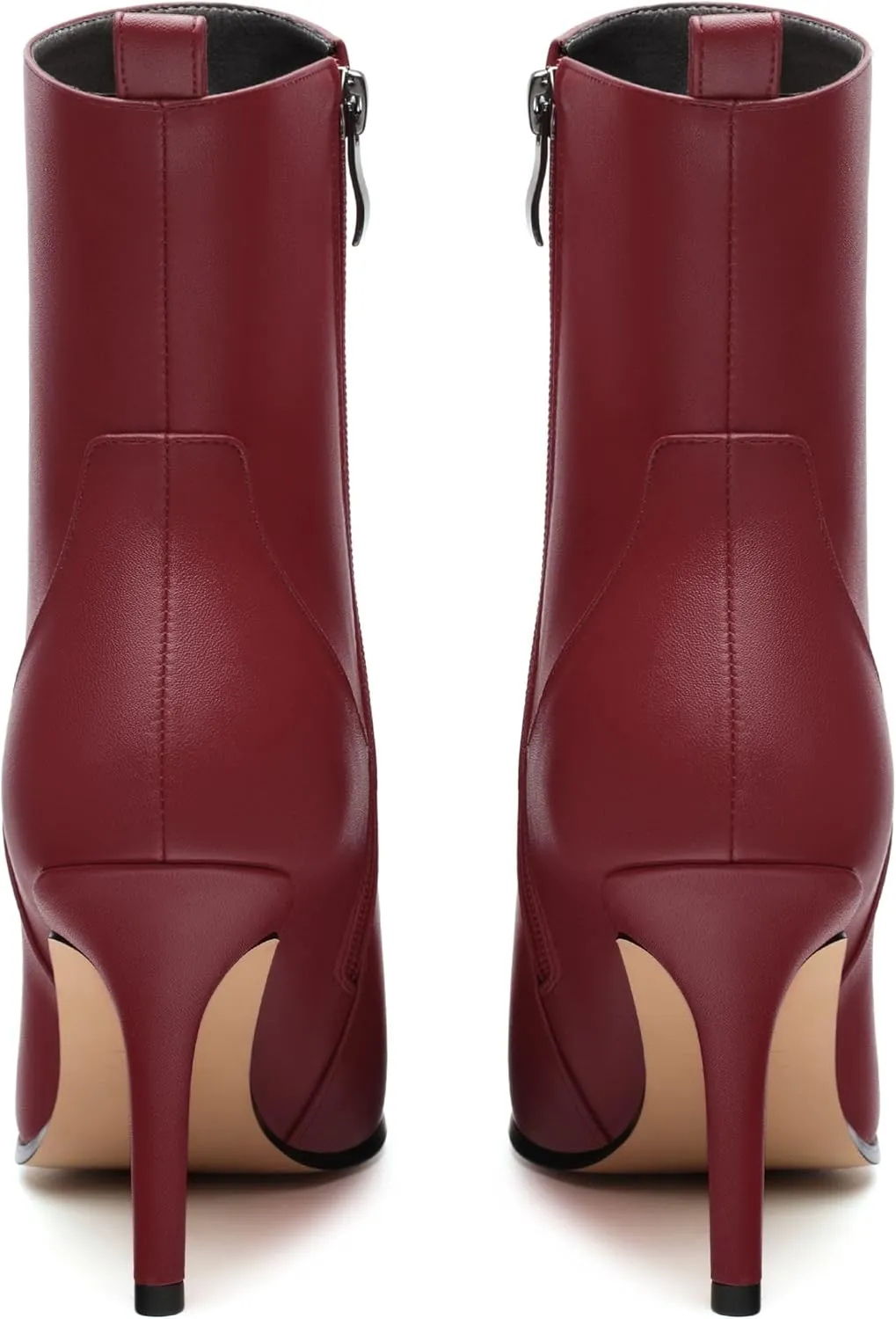 Womens Ankle Boots, Pointed Toe High Heel Ankle Booties for Women, Womens Stilettos Short Boots Zipper 3.6",Women Shoes for Workpalce, Street and Banquet.