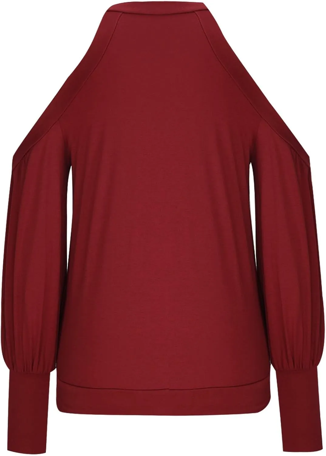 Women's Long Sleeve Tops Sexy Casual Cold Shoulder Tunic Shirts Wrap v Neck Halter Blouses Going Out