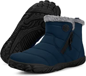 Womens Mens Barefoot Boots Shoes | Winter Snow Boots | Warm Ankle Booties | Zero Drop Sole | Wide Toe Box
