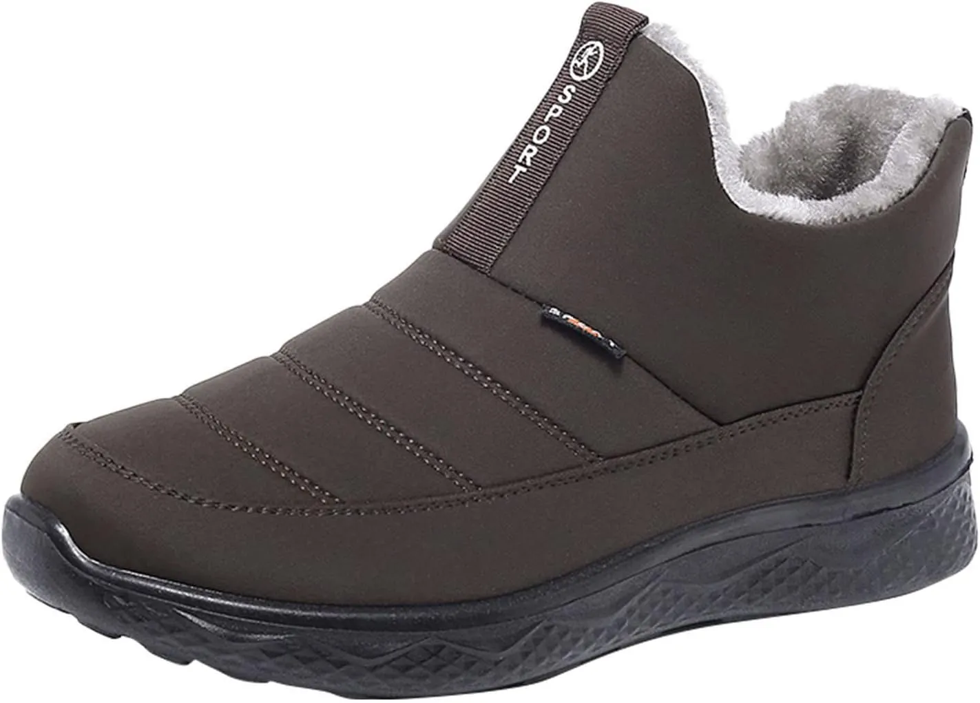 Womens Mens Snow Boots Winter Shoes Slip On Ankle Booties Anti-Slip Waterproof Fur Lined Outdoor Sneakers Short Boots