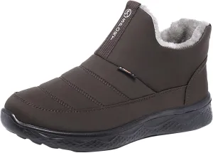 Womens Mens Snow Boots Winter Shoes Slip On Ankle Booties Anti-Slip Waterproof Fur Lined Outdoor Sneakers Short Boots