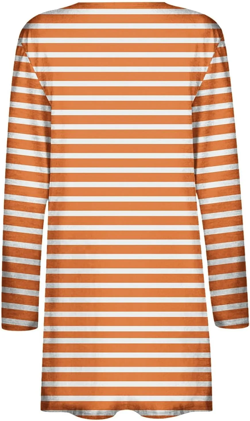 Womens Open Front Long Sleeve Cardigan Striped Cardigans Casual Lightweight Trendy Sweater with Pockets