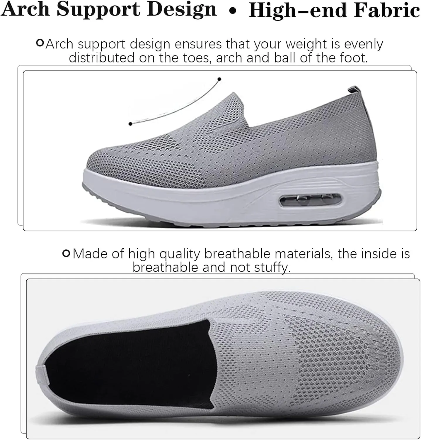Women's Orthopedic Sneakers, Slip-On Light Air Cushion Orthopedic Sneakers, Womens Orthopedic Sneakers, 2023 New Women's Stylish Breathable Orthopedic Sneakers