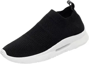 Women's Slip On Walking Shoes Running Comfortable Non Slip Work Shoes Women High Top Casual Tennis Shoes Slip On Sneakers White Tennis Shoe White Loafers