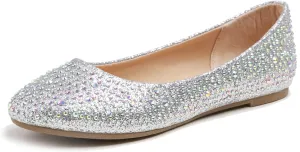 Women's Super Sparkle Bling Party Ballets Wedding Bridal Shiny Dress Flats Rhinestone