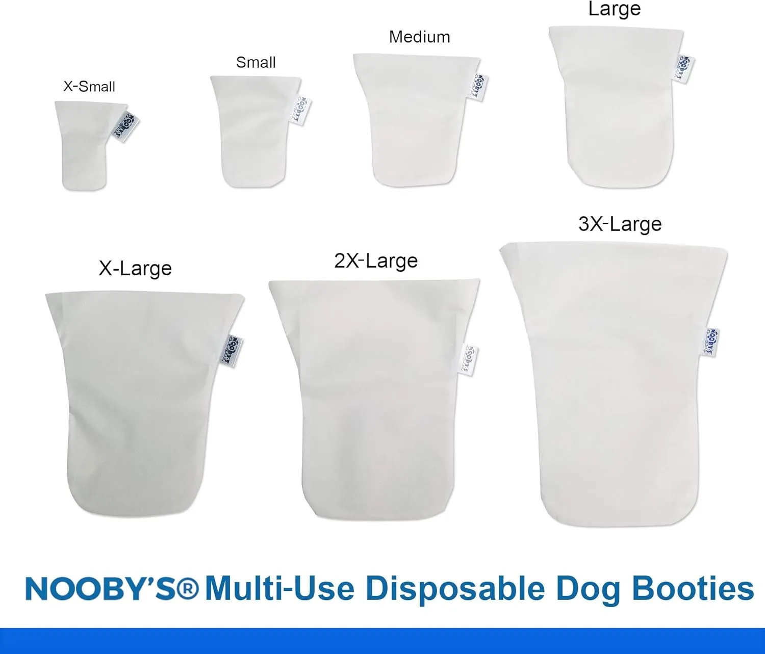 Wound Recovery Dog Boots 8-Pack by Nooby's. Protects Wounds, Bandages and Medications. Medical Dog Boots for Maximum Protection Indoors and During Short Walks. (Small: 1.75" - 2.5" Width)